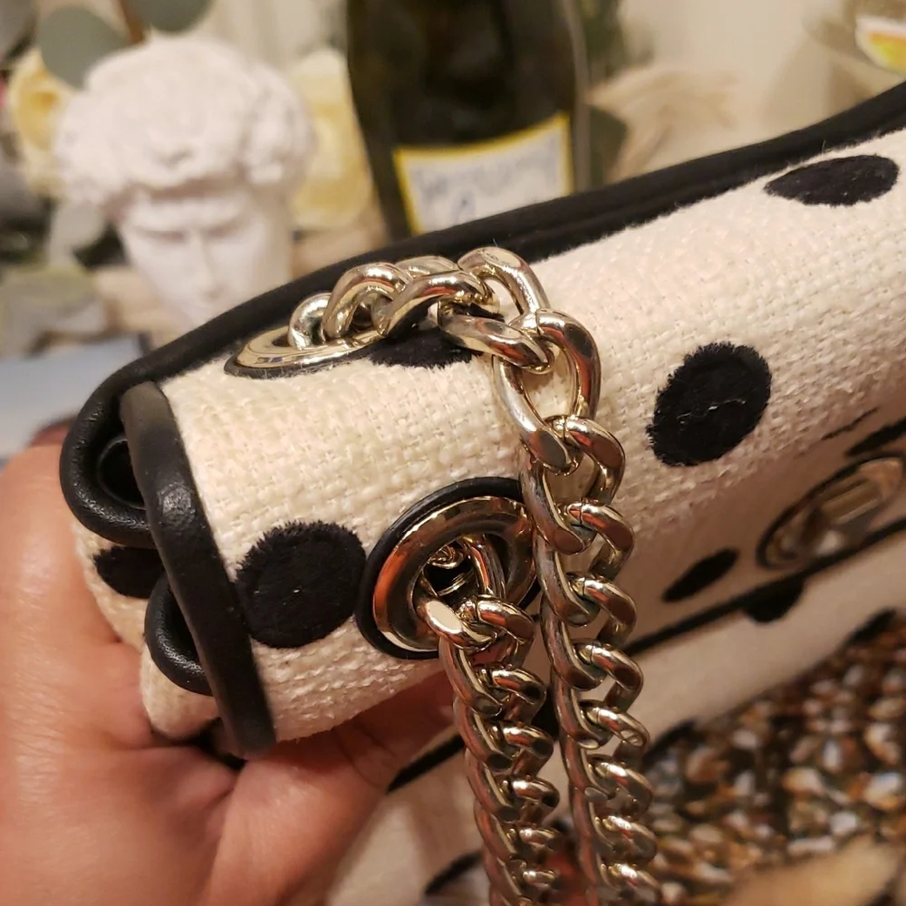 Kate Spade White and Black Polka Dot Crossbody Bag - Picture 7 of 13
